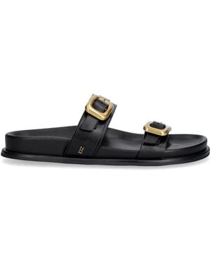Nokwol Zaz Buckle-Fastening Flat Sandals - Black
