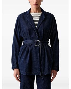Rag & Bone Belted Denim Jacket - Blue