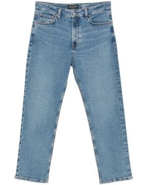 Marc O' Polo Logo-Patch Straight-Leg Jeans - Blue