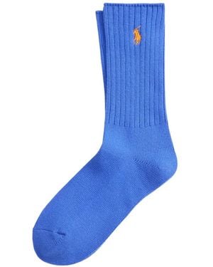 Polo Ralph Lauren Ribbed Crew Socks - Blue