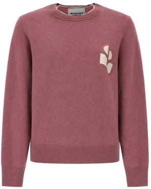 Isabel Marant Logo-Intarsia Jumper - Purple