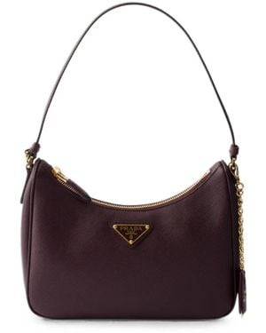 Prada Re-Edition 2005 Saffiano Leather Mini-Bag - Purple