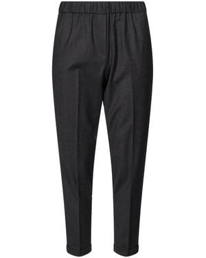 Antonelli Elasticated-Waistband Pants - Black
