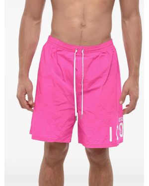 DSquared² Badeshorts Mit "Icon"-Print - Pink