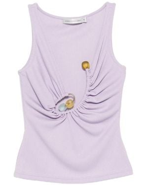 Christopher Esber Top Sin Mangas Spiral - Morado