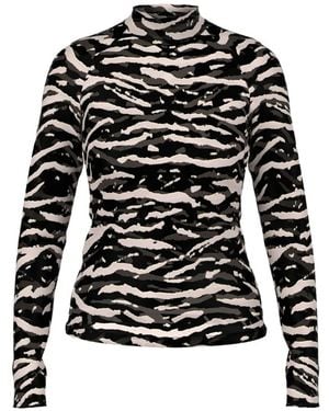 Marc Cain Animal-Print T-Shirt - Black