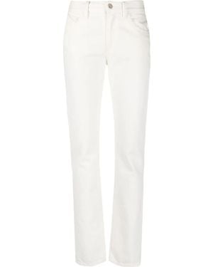 The Attico High-Rise Slim-Leg Jeans - White