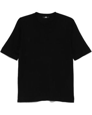 Alpha Studio ファインニット Tシャツ - ブラック