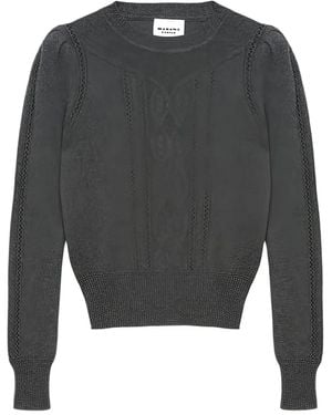Isabel Marant Long-sleeves Cable-knit Sweater - グレー