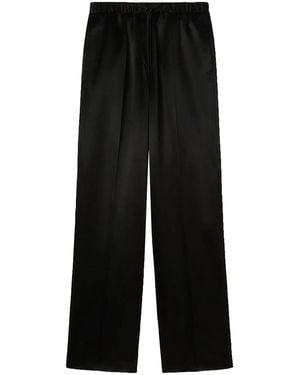 Jil Sander Satin-Finish Trousers - Black