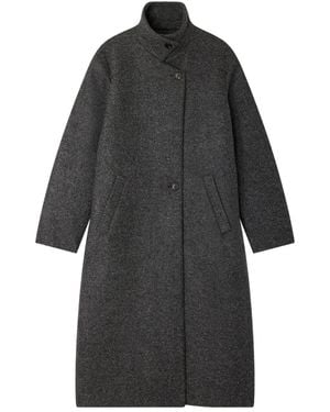 Soeur Button Collar Coat - Grey