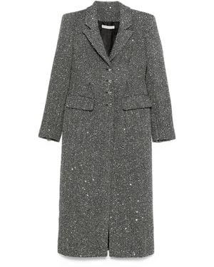 Alessandra Rich Abrigo de tweed con lentejuelas - Gris