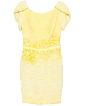 Gemy Maalouf Sequin-Embellishment Mini Dress - Yellow