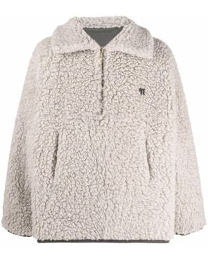 Nanushka Green And Neutral Louka Reversible Jacket - Men's - Artificial Fur/recycled Polyamide - Natural