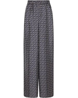Max Mara Paisley-Print Trousers - Grey