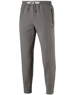 PUMA Logo-Print Track Trousers - Grey