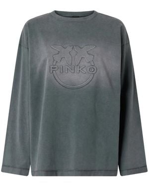 Pinko Camiseta Con Logo En Relieve - Gris