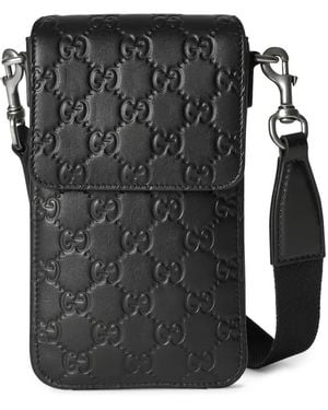Gucci Gg-Embossed Phone Bag - Black
