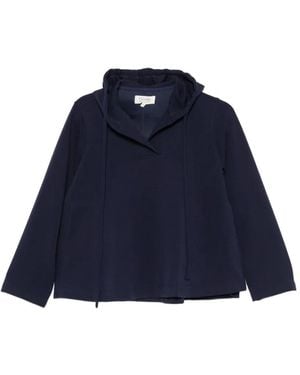 Psophia Drawstring-Fastening Hoodie - Blue