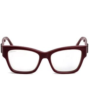 Max Mara Eyewear Gafas Con Montura Cat Eye Y Logo - Rojo