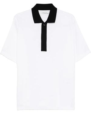 Lanvin Contrast-Trim Polo Shirt - White