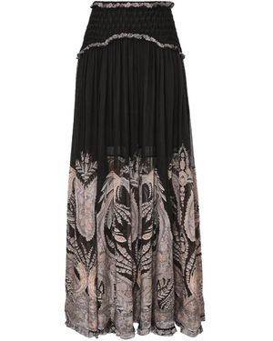 Zimmermann Ruffled-Detail Maxi Skirt - Black