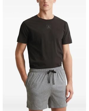 Marc O' Polo Logo-Print Short-Sleeve Pajamas - Black