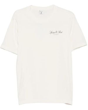 Sporty & Rich Logo-Print T-Shirt - White