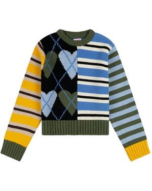 Charles Jeffrey Collage Pullover Mit Rundhalsausschnitt - Weiß