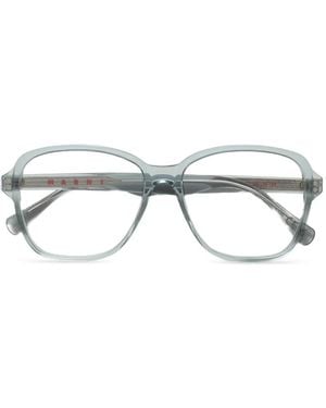 Marni Geometric-Frame Glasses - Blue