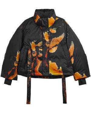 Y-3 Printed Puffer Jacket - Black