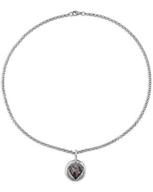 Poison Drop Lab Collar Con Colgante De Corazón - Blanco