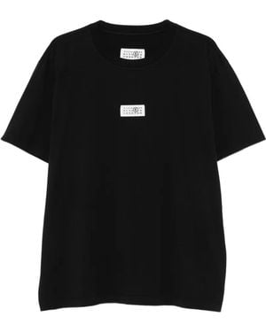 MM6 by Maison Margiela Logo-Patch T-Shirt - Black