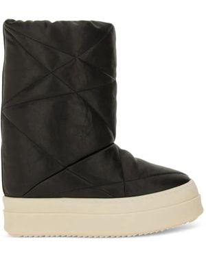 Rick Owens Quilted Platform Boots - Black