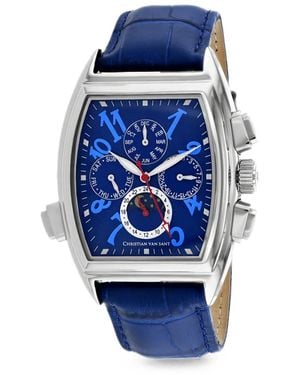 Christian Van Sant Grandeur 45Mm Watch - Blue