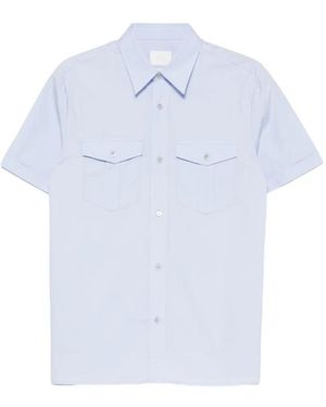 A.P.C. Short-Sleeve Flap-Pocket Shirt - White