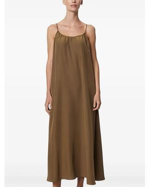 Marc O' Polo スパゲッティストラップ ミディスリップドレス - ナチュラル