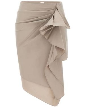 THE GARMENT Cyprus Asymmetric Draped Skirt - White