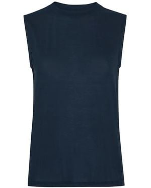 ESCADA Logo-Patch Sleeveless T-Shirt - Blue