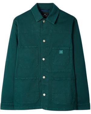 Paul Smith Lofo-Patch Pocket Shirt Jacket - Green