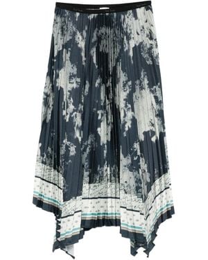 Paul Smith Pleated Midi Skirt - Blue