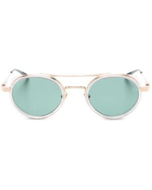 Akoni Oval Frame Sunglasses - Green