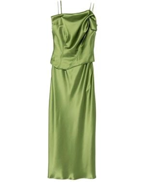 Acler Styal Draped Midi Dress - Green
