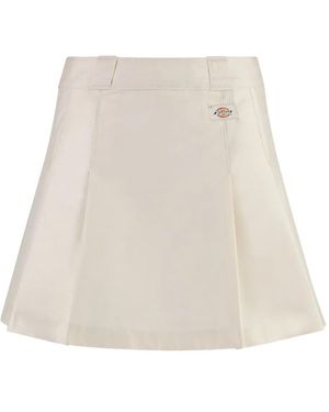 Dickies Pleated Mini Skirt - White