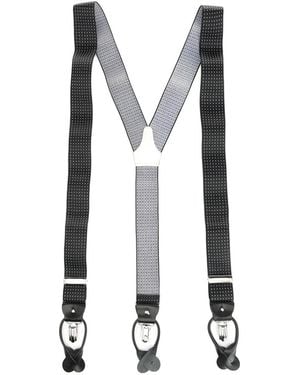 Al Duca d'Aosta Polka-Dot Suspenders - White