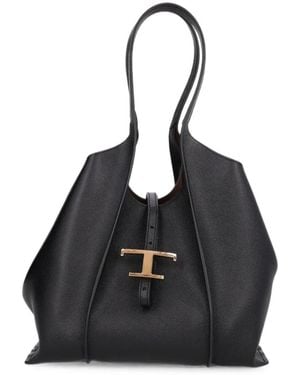 Tod's T Timeless Shopping Bag - Black
