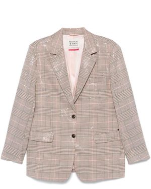 Scotch & Soda Sequinned Blazer - Natural