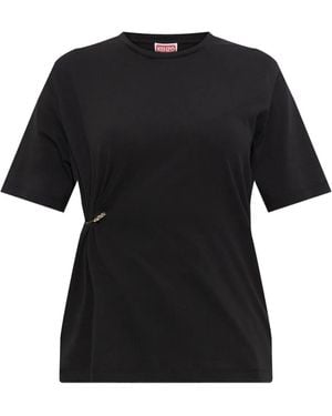 KENZO Safety-pin detail T-shirt - Negro