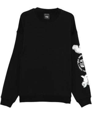 Y-3 プリント スウェットシャツ - ブラック