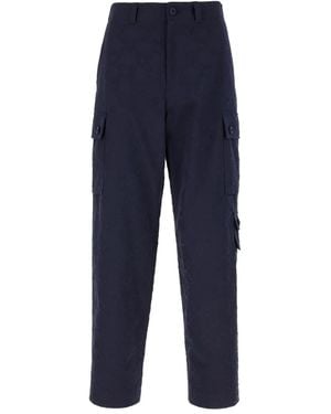 Givenchy Monogram Cargo Trousers - Blue